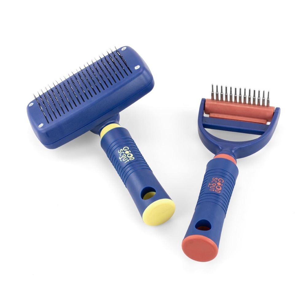 BRAND NEW! 2PC DEMAT/DESHED BRUSH COMBO GROOMING KIT